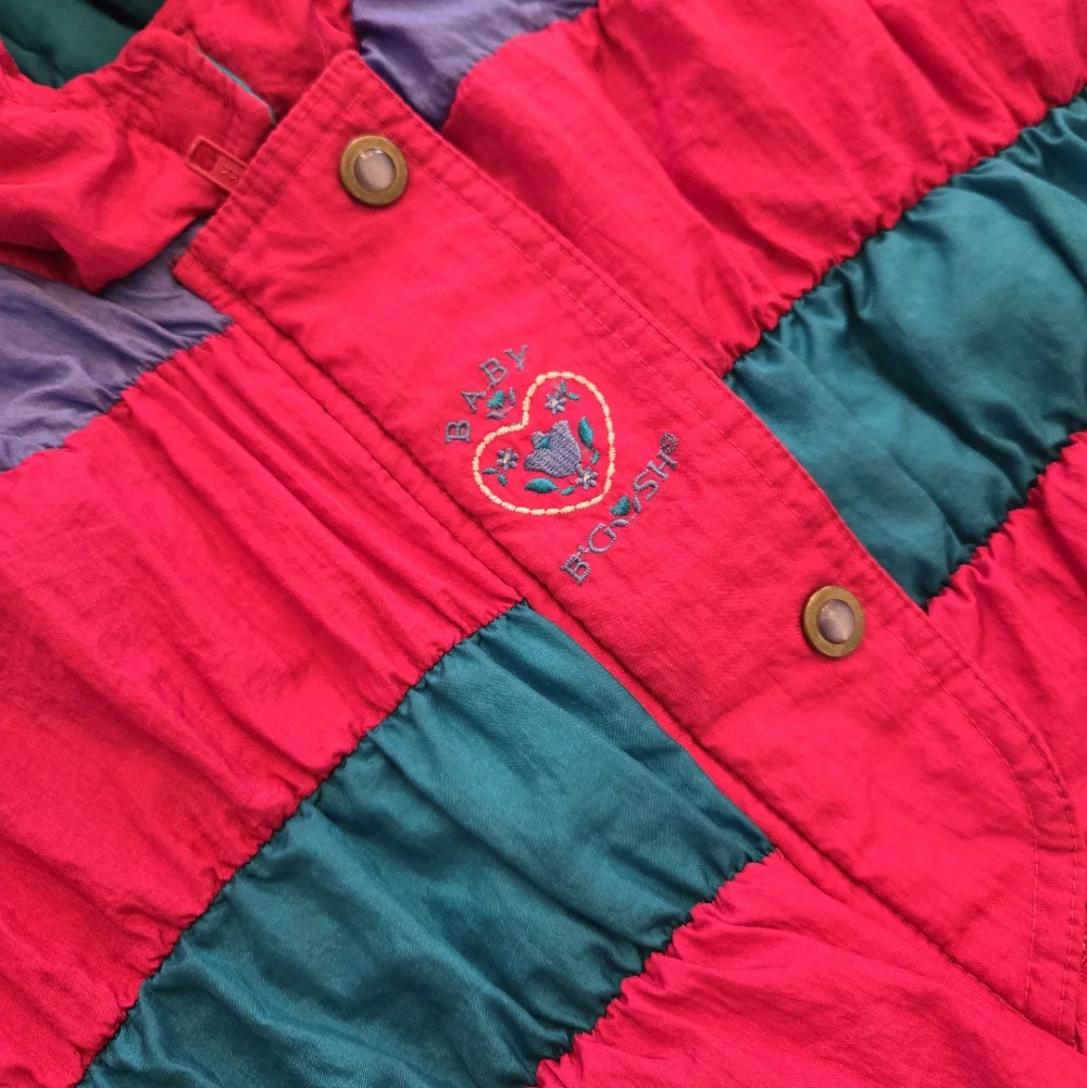 Rare Vintage 1990s Oshkosh B'gosh Baby B'gosh Colorblock Snowsuit